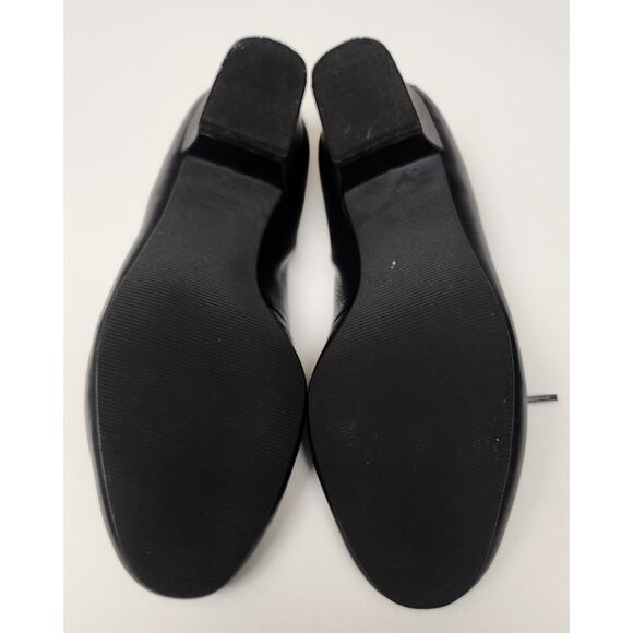 Ros Hommerson Marta H-37773 Vintage Black Leather Oxfords Heel Shoes Size 6W - Picture 6 of 11